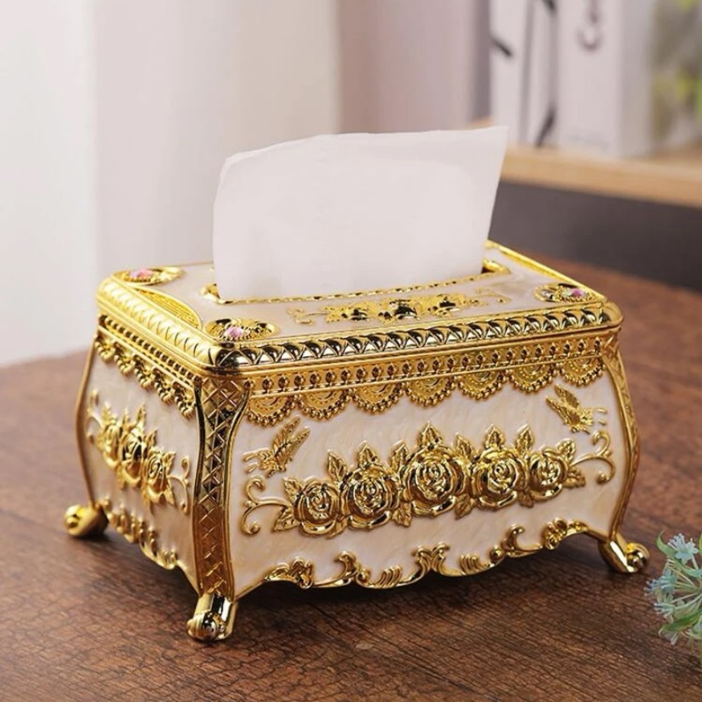 Flower Design Tissue Storage Box